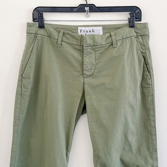 Frank & Eileen Wicklow Italian Performance Twill Chino Pants Green 6 - Picture 3 of 8